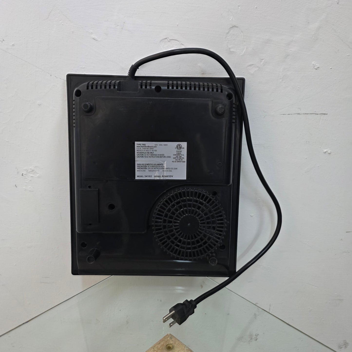 Parrilla de inducción de vitrocerámica HAMILTON BEACH