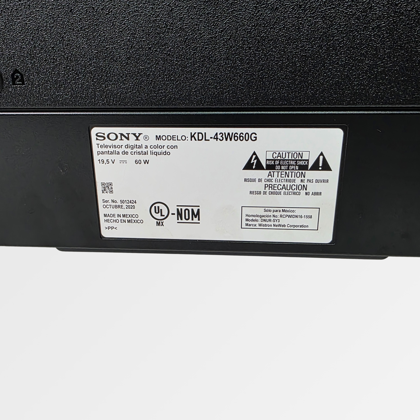 Pantalla SONY smart 43 pulgadas.